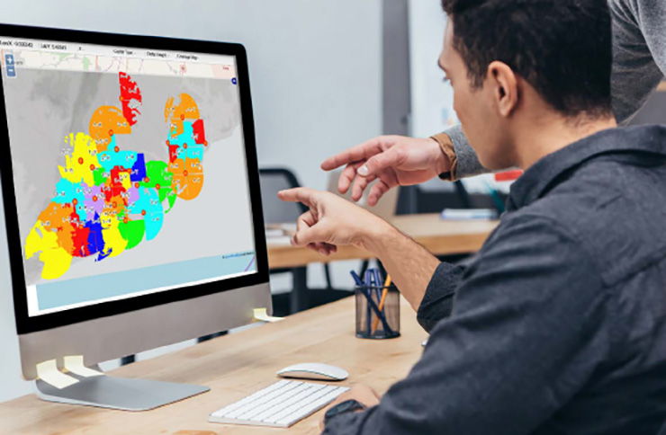 image of a user working with the desktop application
