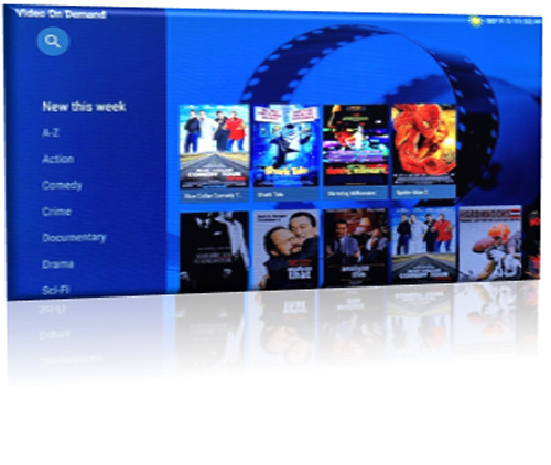 screenshot of the app - movie selection