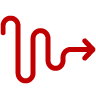 image of an arrow with zig zag route