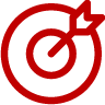 icon of a target with an arrow on its center